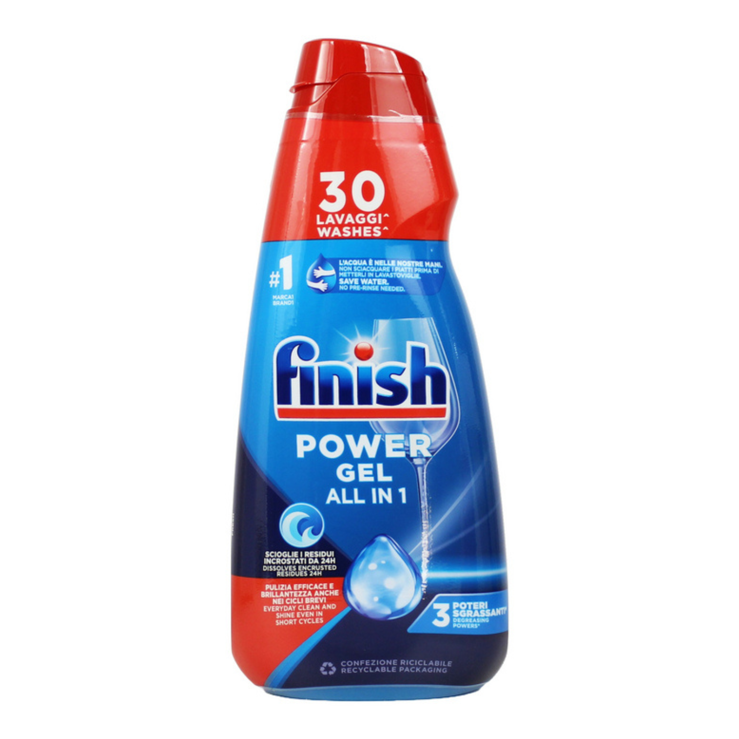 Gel Lavastoviglie - Finish Power Gel All in 1 - Varie Fragranze - 600ml - 30 lav