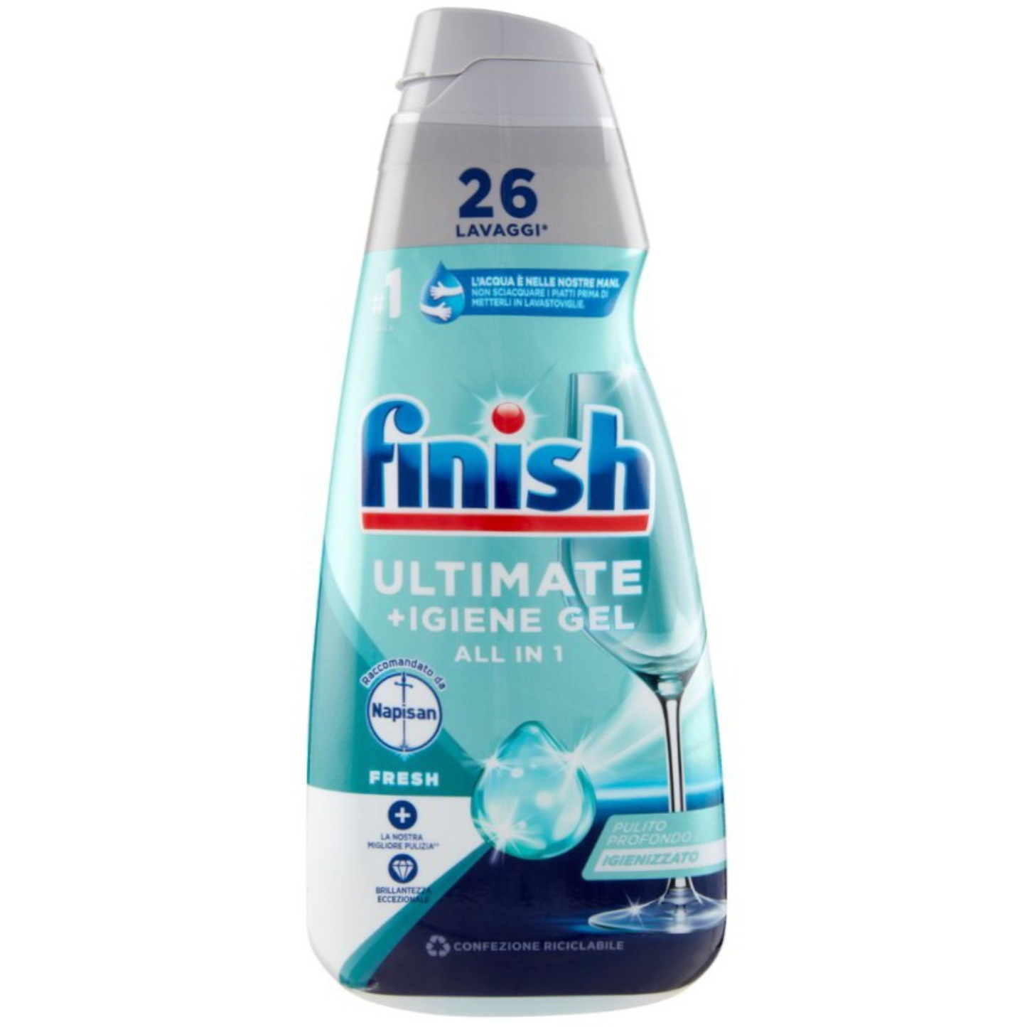 Gel Lavastoviglie - Finish - All in 1 + Igiene - 26lav