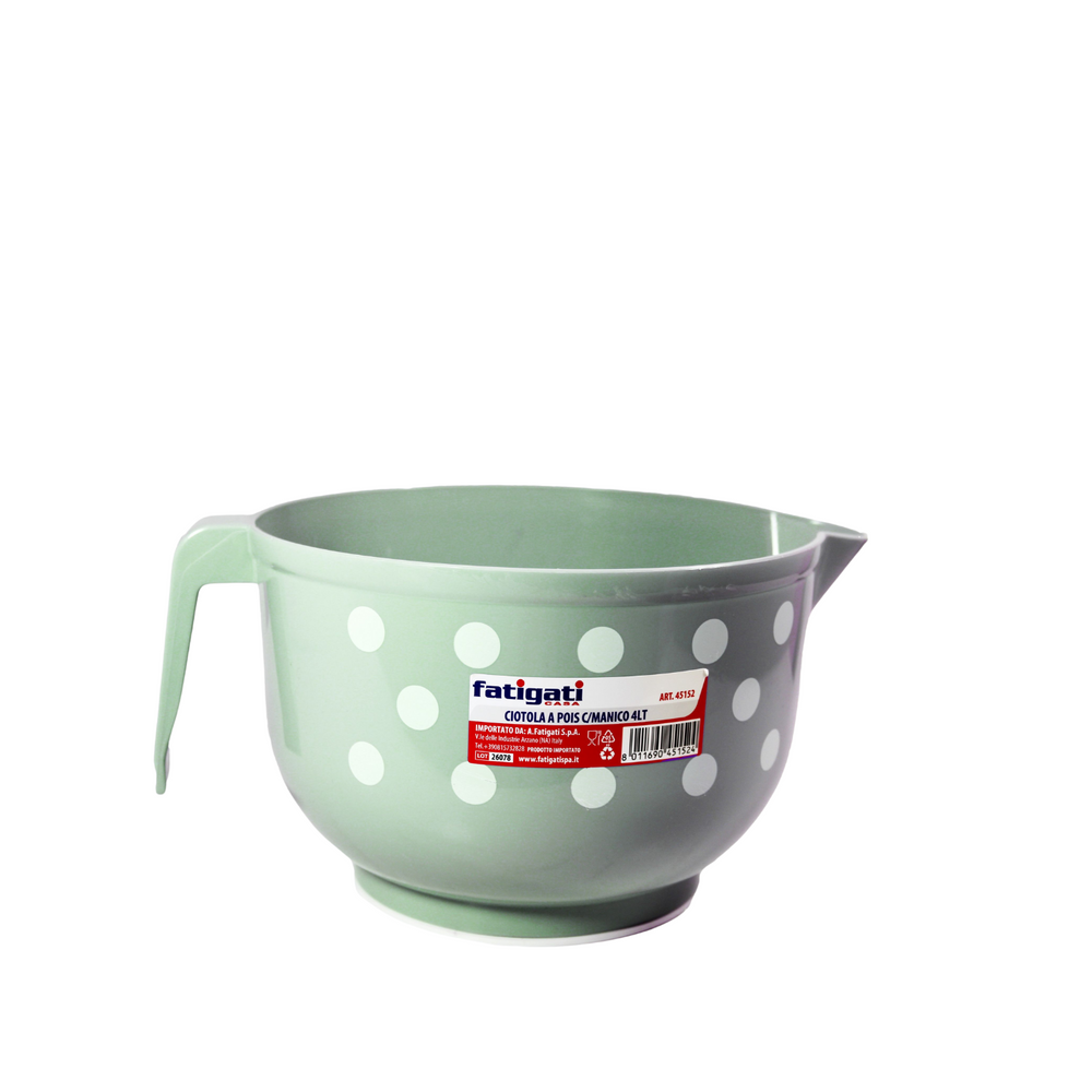 
                      
                        Ciotola Manico - Fatigati - Pois - Vari Colori - 4lt
                      
                    