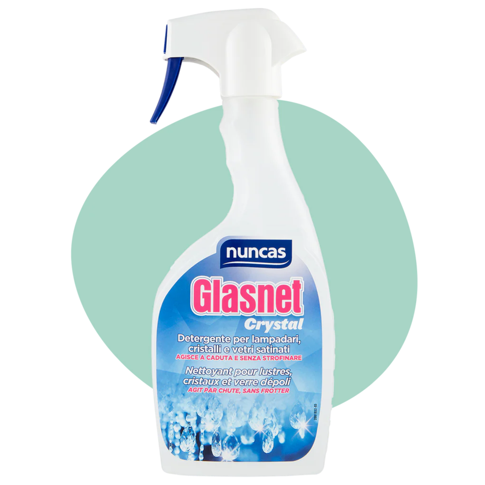 Detergente Lampadari Cristalli e Vetri Satinati - Nuncas - Glasnet Crystal - 500ml