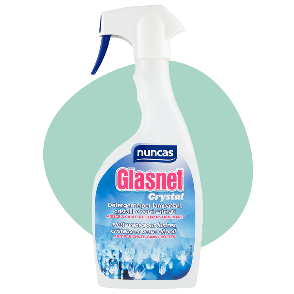 Detergente Lampadari Cristalli e Vetri Satinati - Nuncas - Glasnet Crystal - 500ml