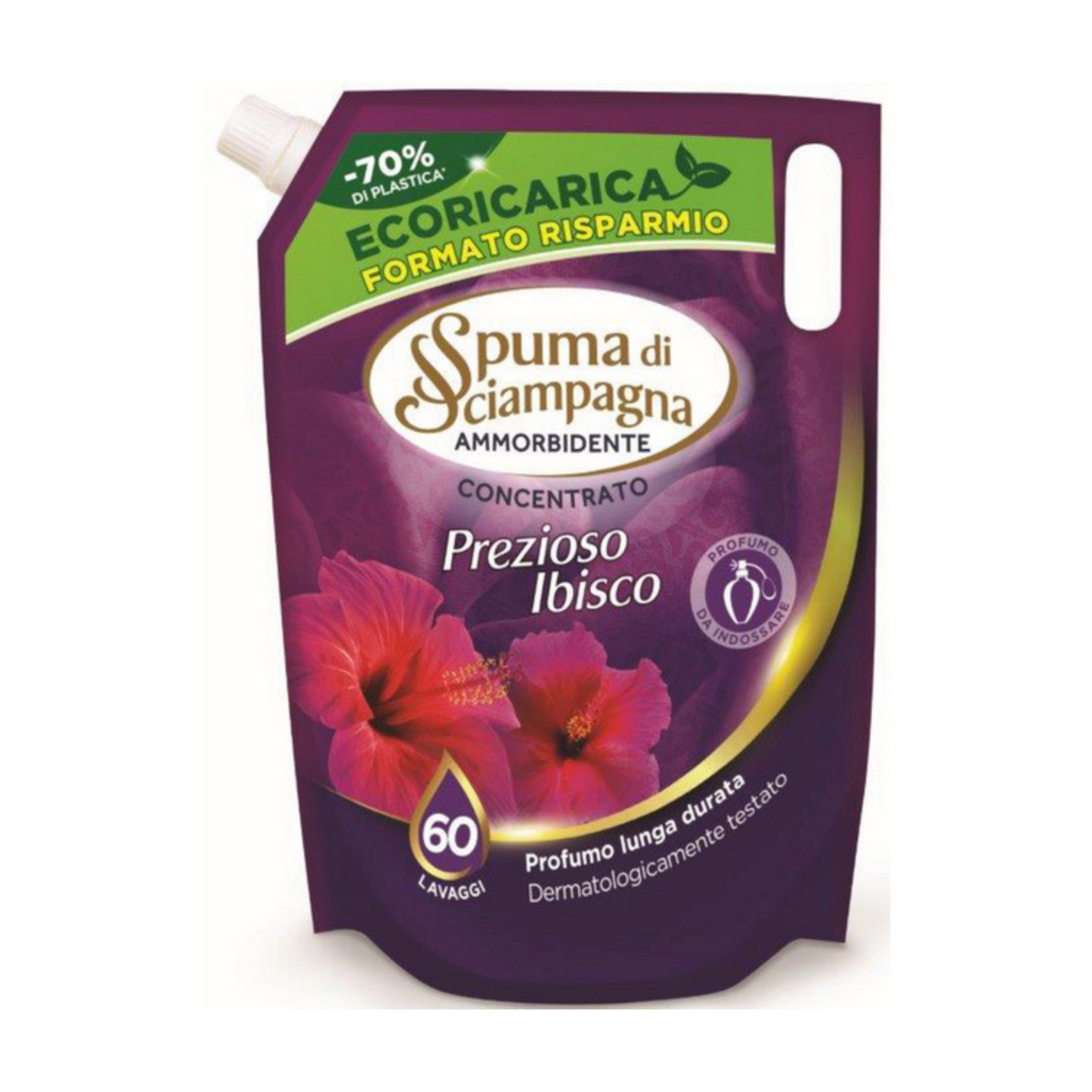 Ecoricarica Ammorbidente Concentrato - Spuma di Sciampagna - 60 lav - 1,2 LT - Varie Fragranze