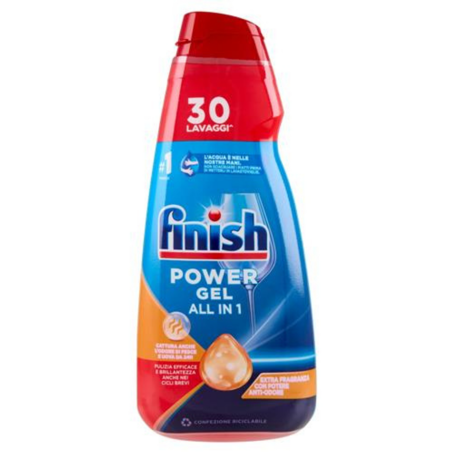 Gel Lavastoviglie - Finisch Power Gel All in 1 - Varie Fragranze - 600ml - 30 lav