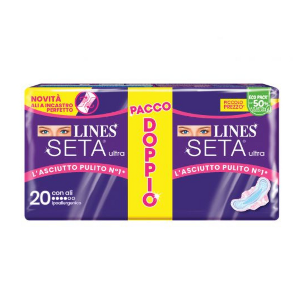 Assorbenti - Lines Seta Ultra - Pacco Doppio - Giorno/Notte/Lungo