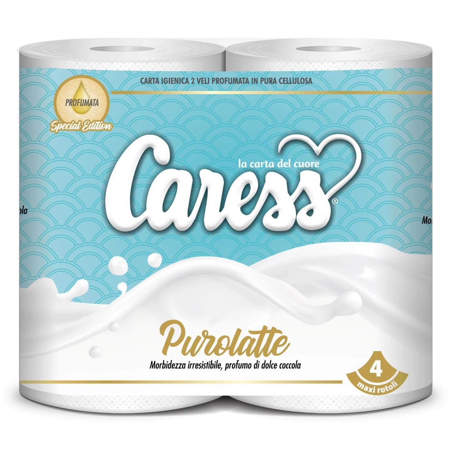 Balletta di Carta Igienica - Caress - Purolatte - x10 Confezioni da 4 rotoli
