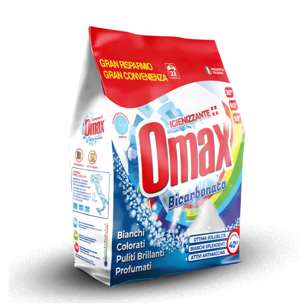 
                      
                        Detersivo in Polvere Igienizzante - Omax - 22mis. - Varie Profumazioni
                      
                    