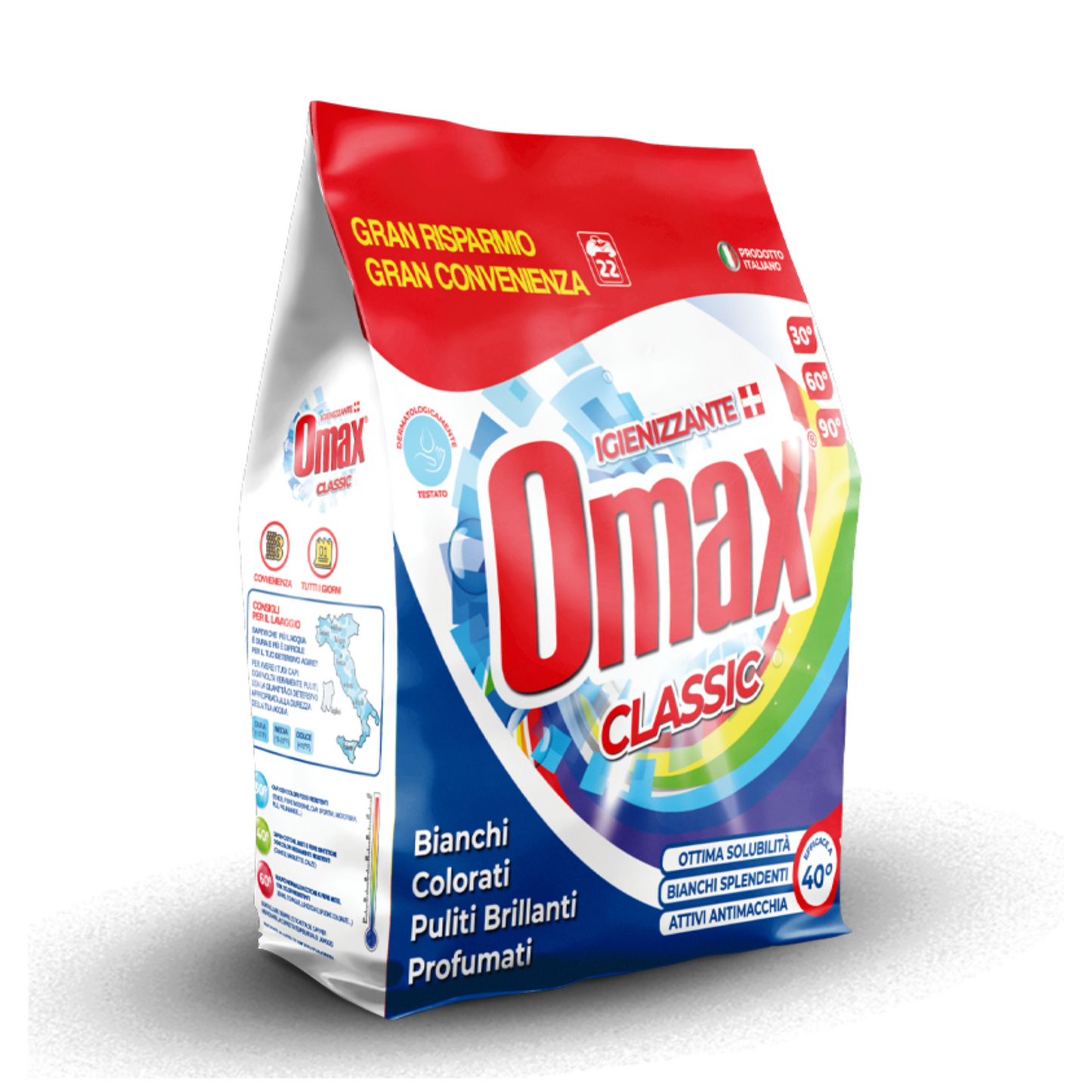 Detersivo in Polvere Igienizzante - Omax - 22mis. - Varie Profumazioni