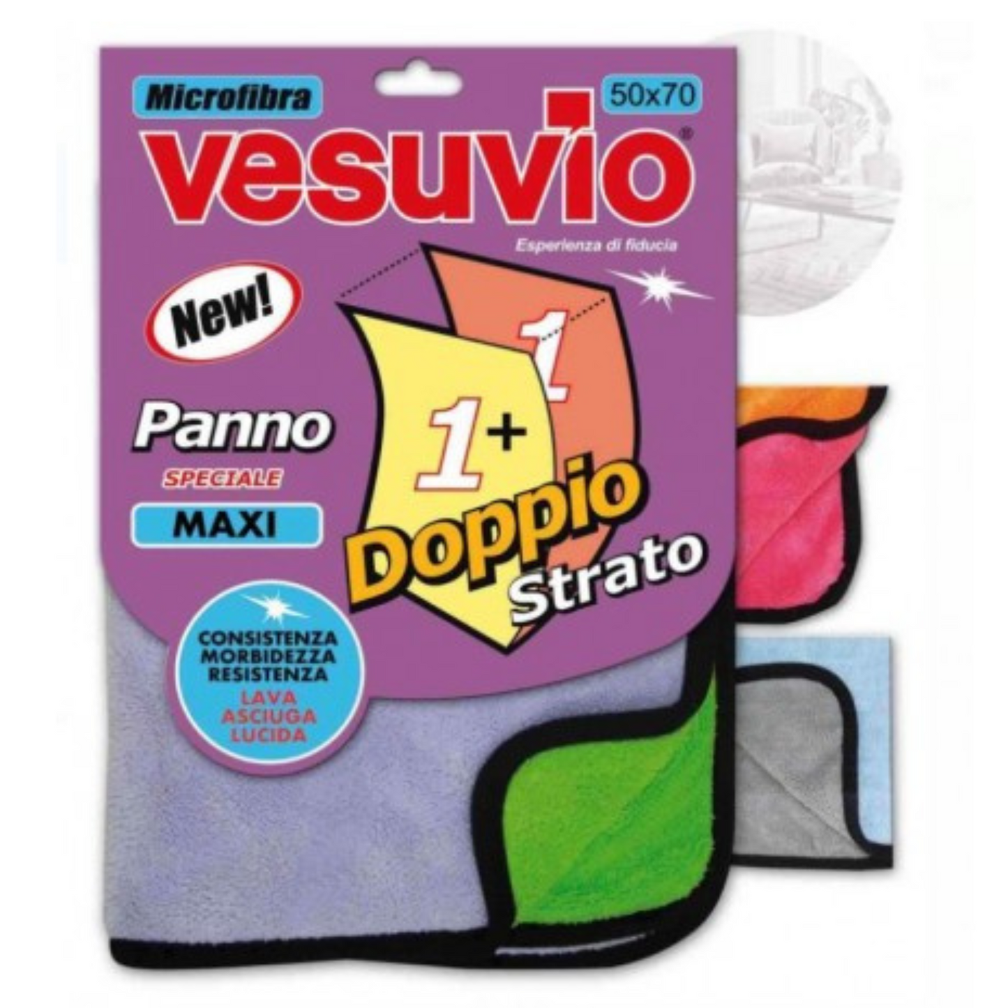 Panno Microfibra Doppio Strato - Vesuvio - 50x70cm