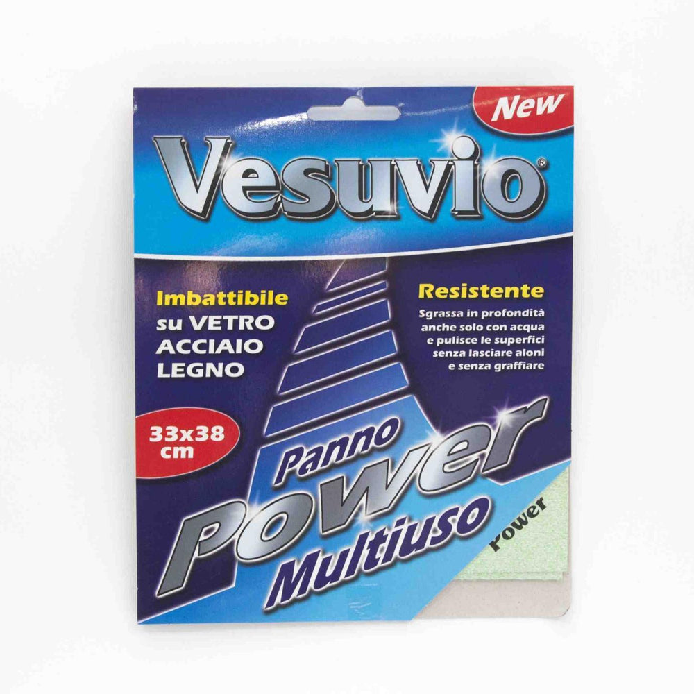 Panno Multiuso Vetro Acciaio Legno - Vesuvio Power - 33x38